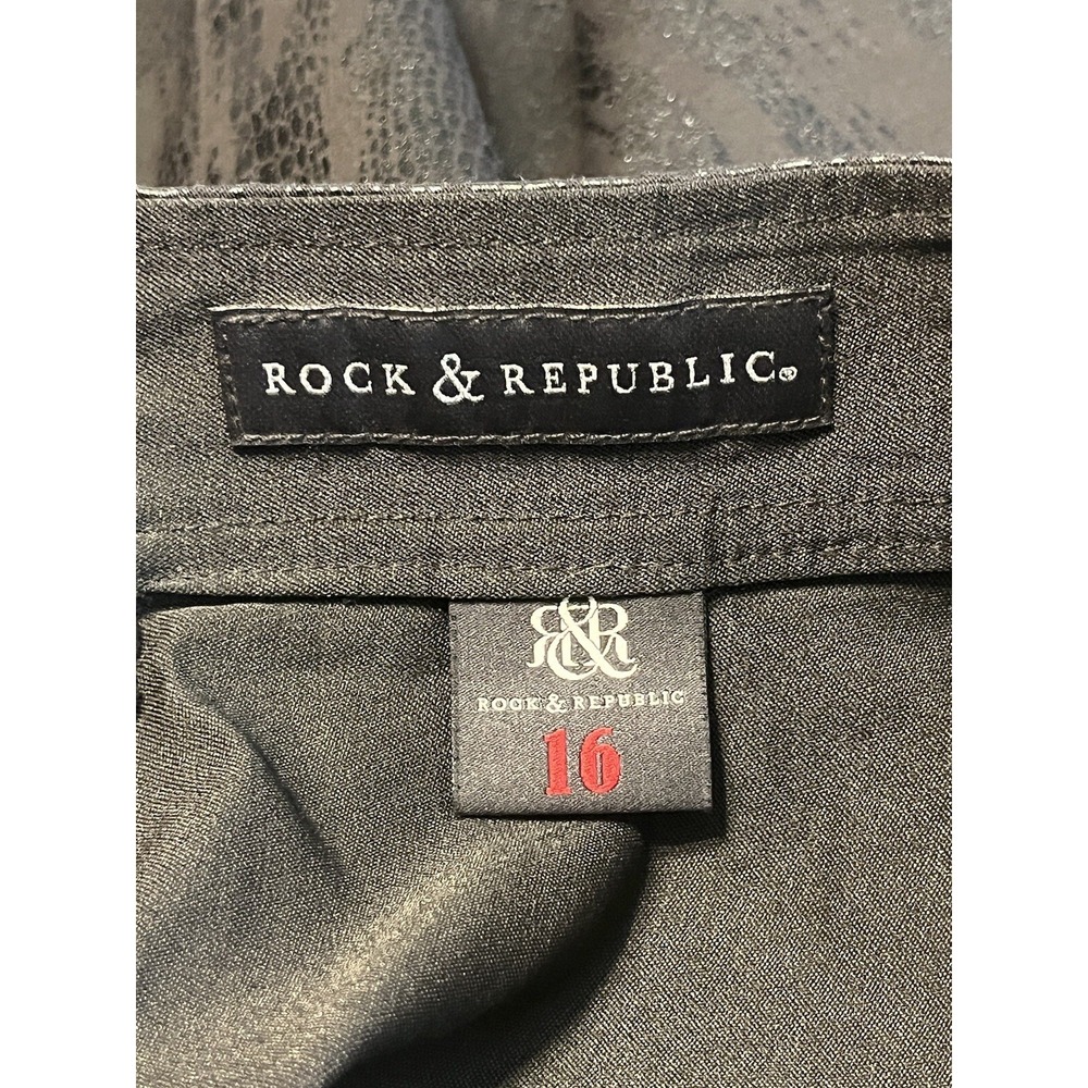 Rock & Republic Black Shiny Circle Skirt - Picture 8 of 10